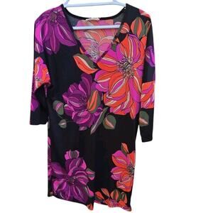 Trina Turk Resort Dress Tropical Bold Print Vacation Cruise Beach Holiday Y2kesq